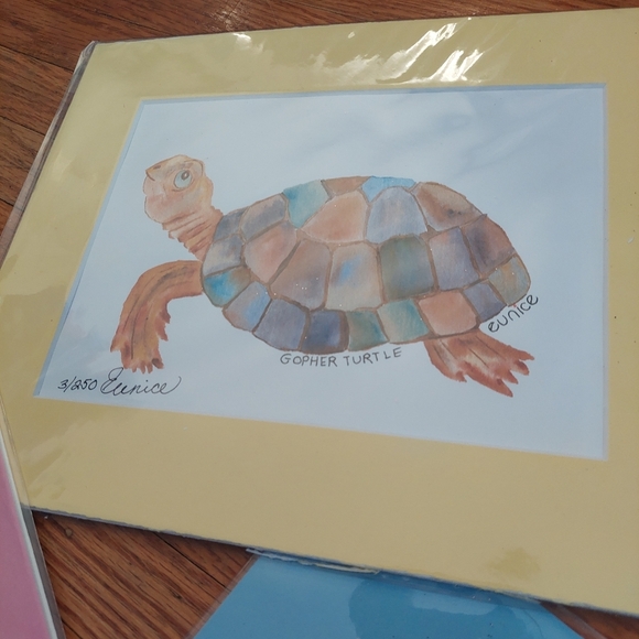 Colorful Animal Art Prints Set EUNICE # numbered Artwork lot - Picture 2 of 5